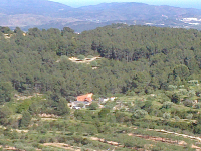 Vista del albergue desde un plano superior