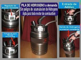 Sistema de Generacion de Hidrogeno con Agua, de ba