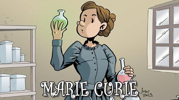 Resultat d'imatges de marie curie dibujo