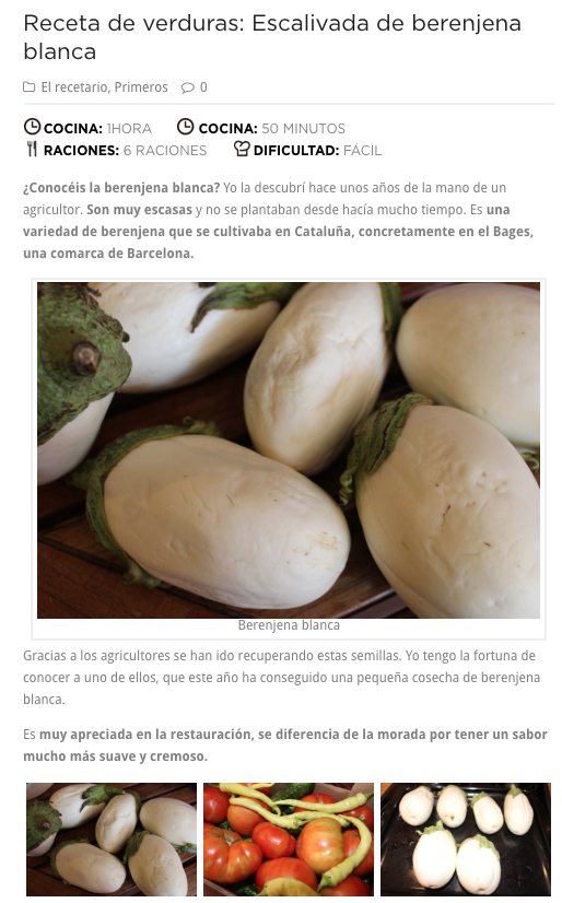 Crowdfunding - Berenjenas Blancas - Alimentación - Lanzanos